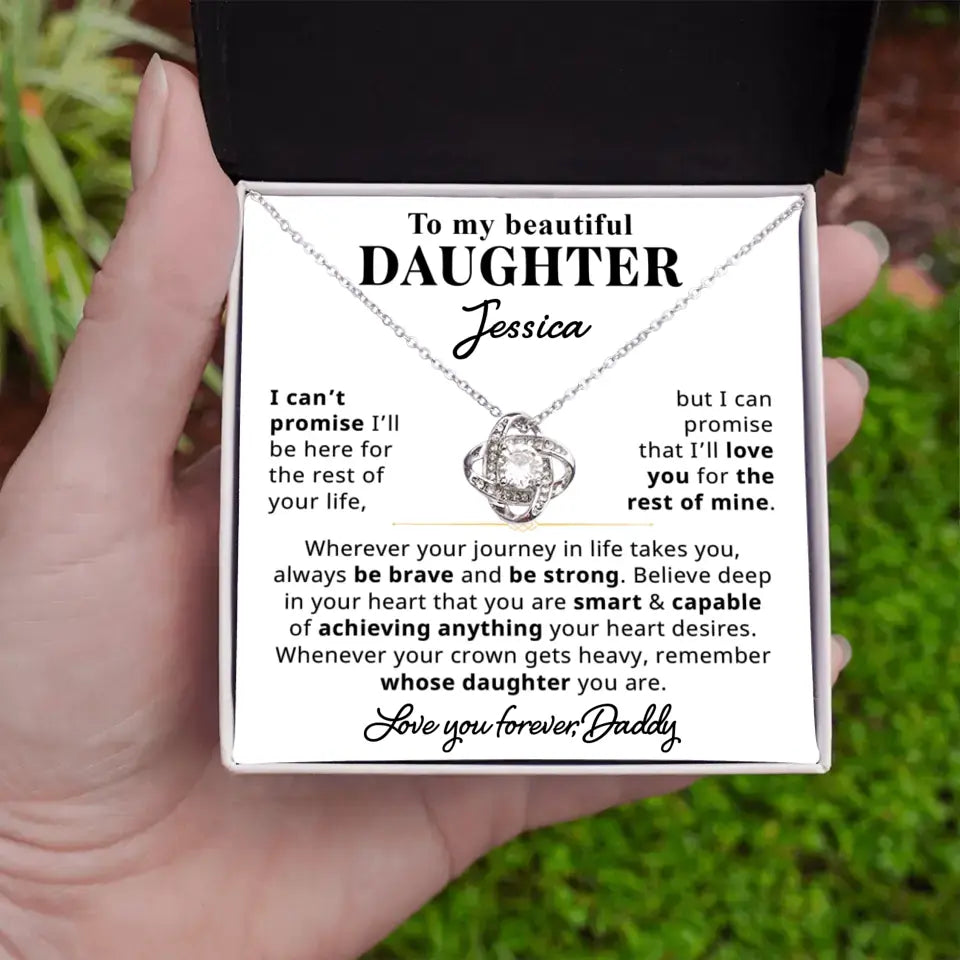 To My Beautiful Daughter - Personalized Necklace Gift Set - D8