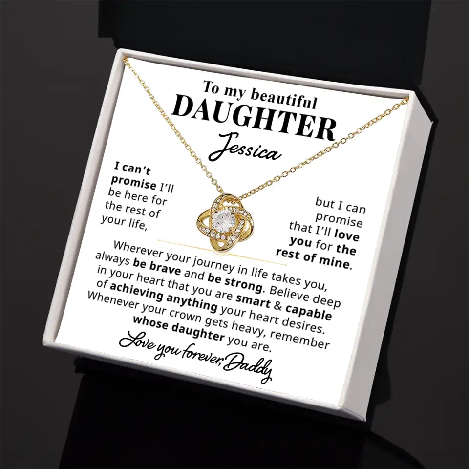 To My Beautiful Daughter - Personalized Necklace Gift Set - D8