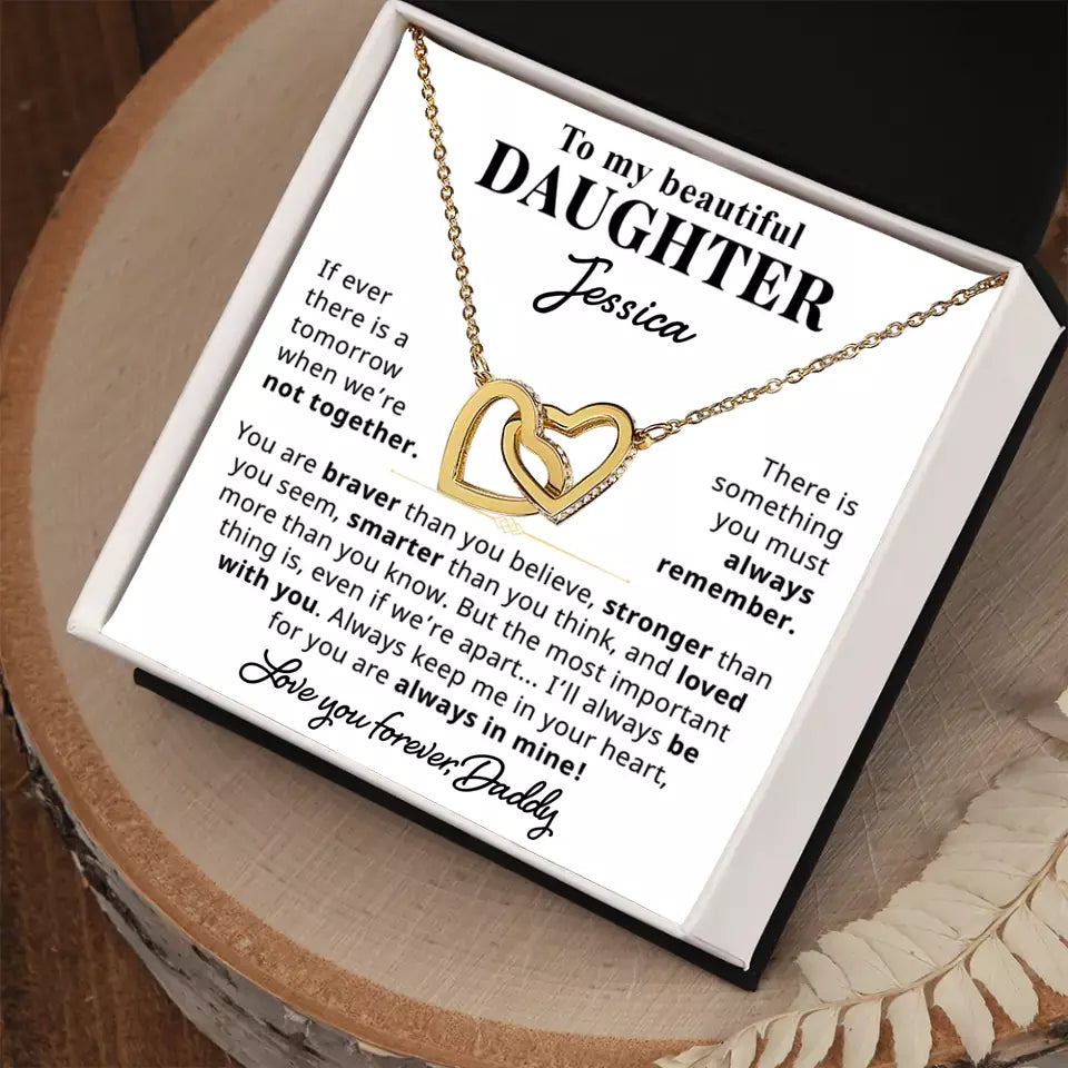 To My Beautiful Daughter - Personalized Necklace Gift Set - D10