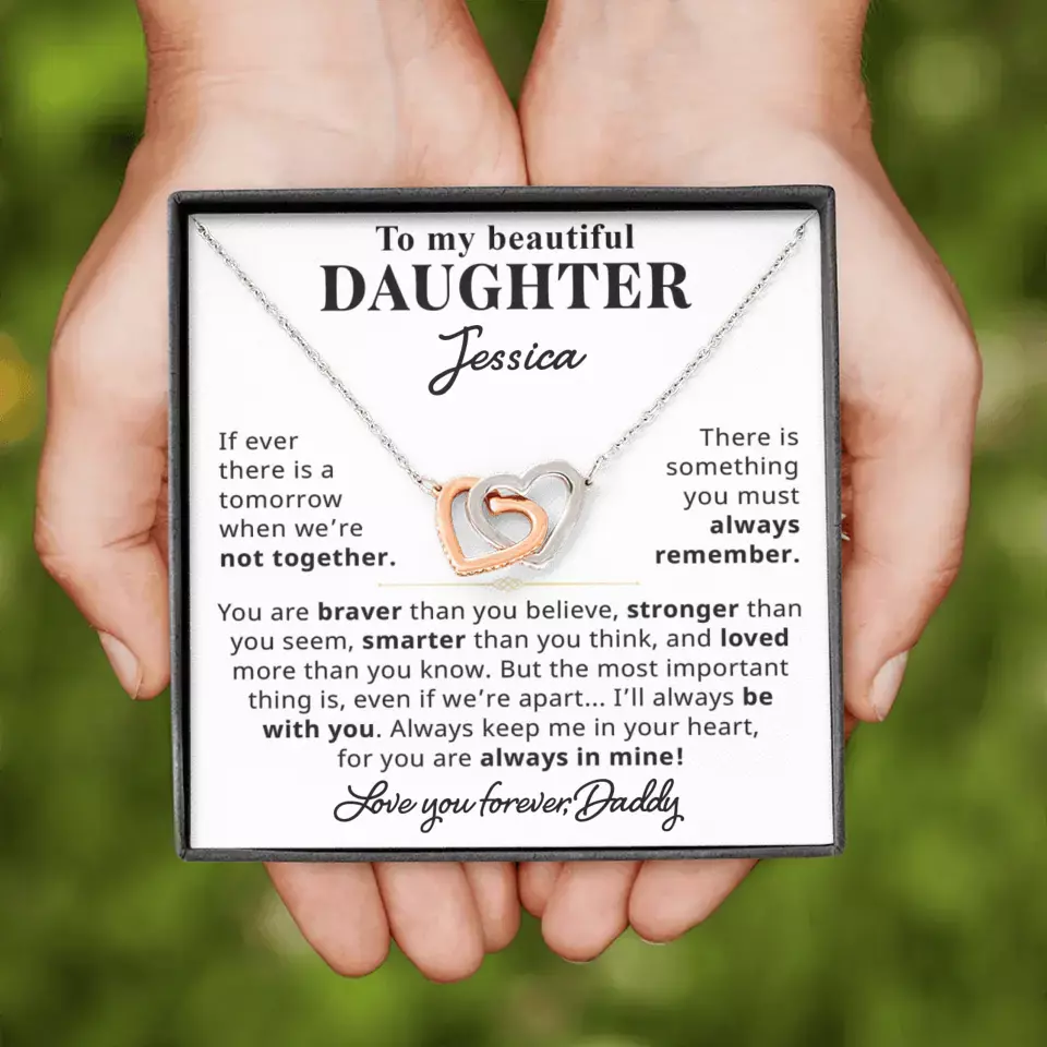 To My Beautiful Daughter - Personalized Necklace Gift Set - D10