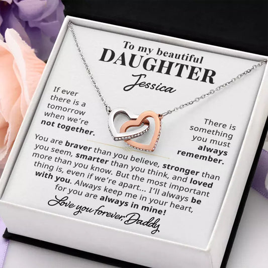 To My Beautiful Daughter - Personalized Necklace Gift Set - D10