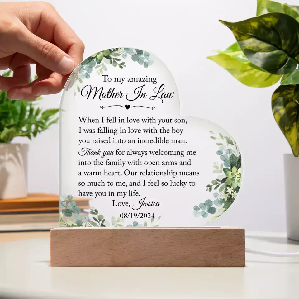 Mother of the Groom Gift, Personalized Mother of the Groom Gift Plaque, Gift from Bride