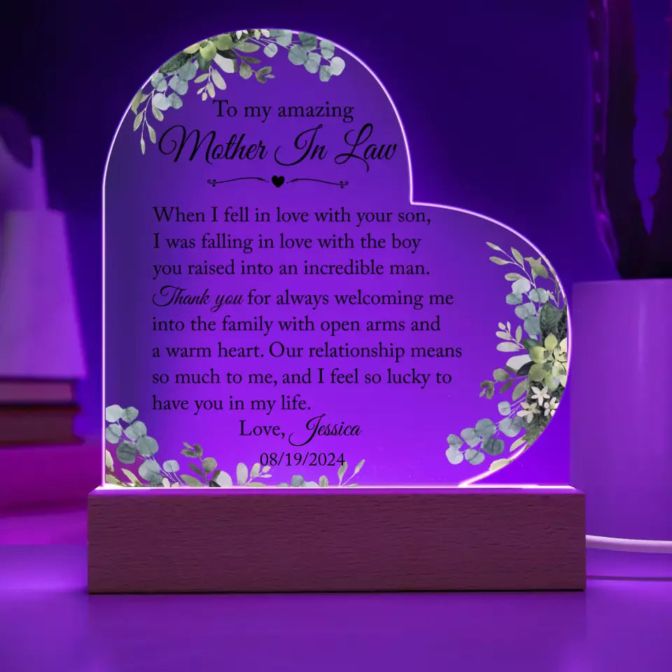 Mother of the Groom Gift, Personalized Mother of the Groom Gift Plaque, Gift from Bride