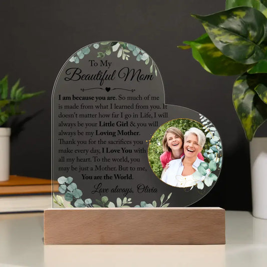 Custom Photo Acrylic Plaque Gift for Mom