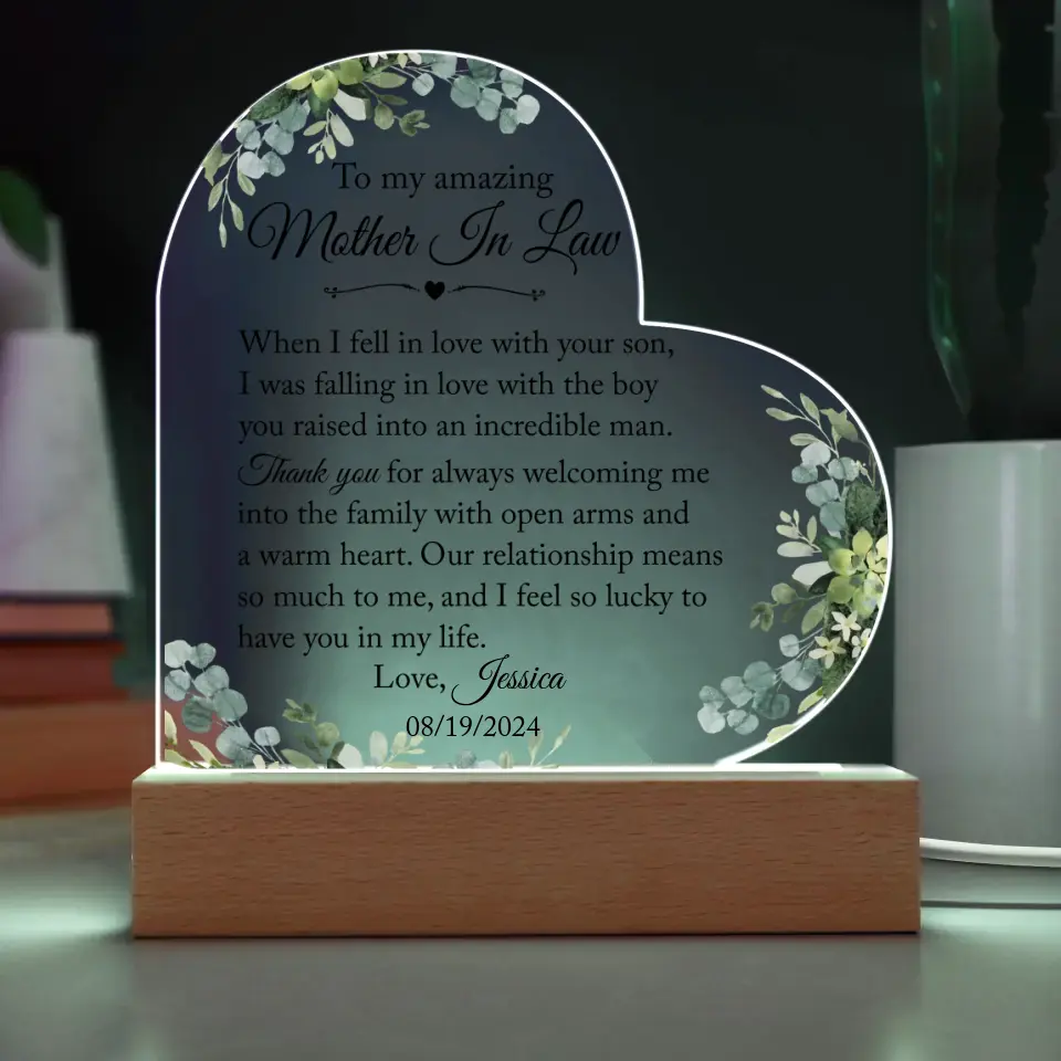 Mother of the Groom Gift, Personalized Mother of the Groom Gift Plaque, Gift from Bride