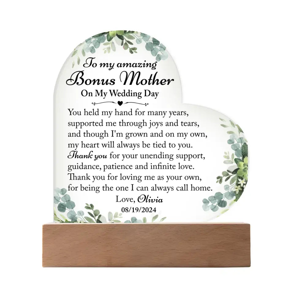 Bonus Mom Wedding Gift, Step Mom Wedding Gift, Bonus Mom Gift From Bride