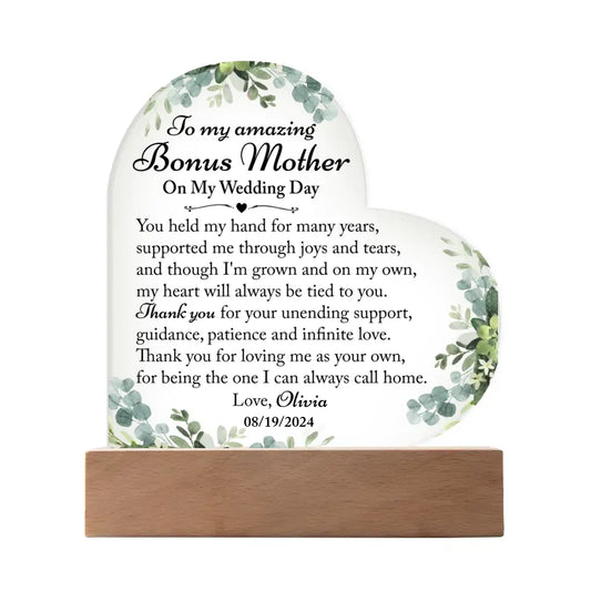 Bonus Mom Wedding Gift, Step Mom Wedding Gift, Bonus Mom Gift From Bride