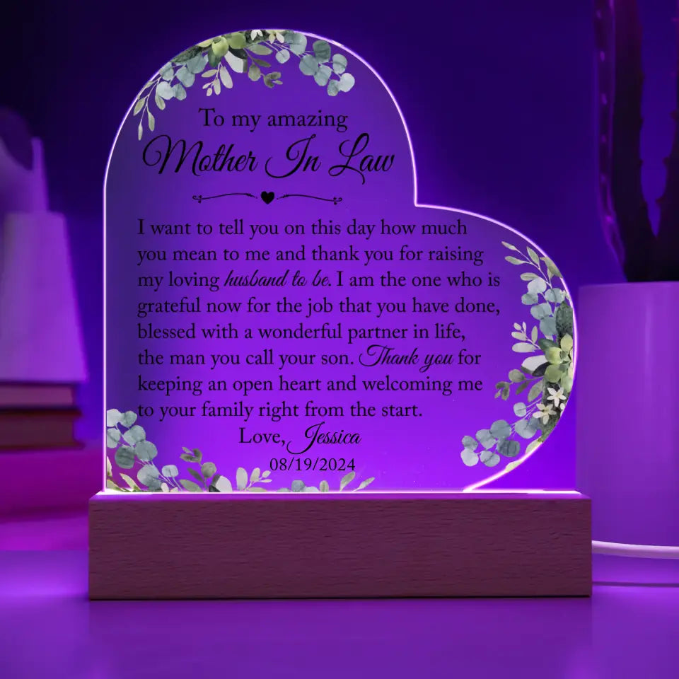 Mother of the Groom Gift, Personalized Mother of the Groom Gift Plaque, Gift from Bride - 2