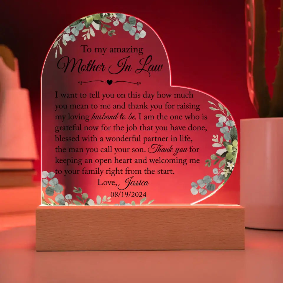 Mother of the Groom Gift, Personalized Mother of the Groom Gift Plaque, Gift from Bride - 2