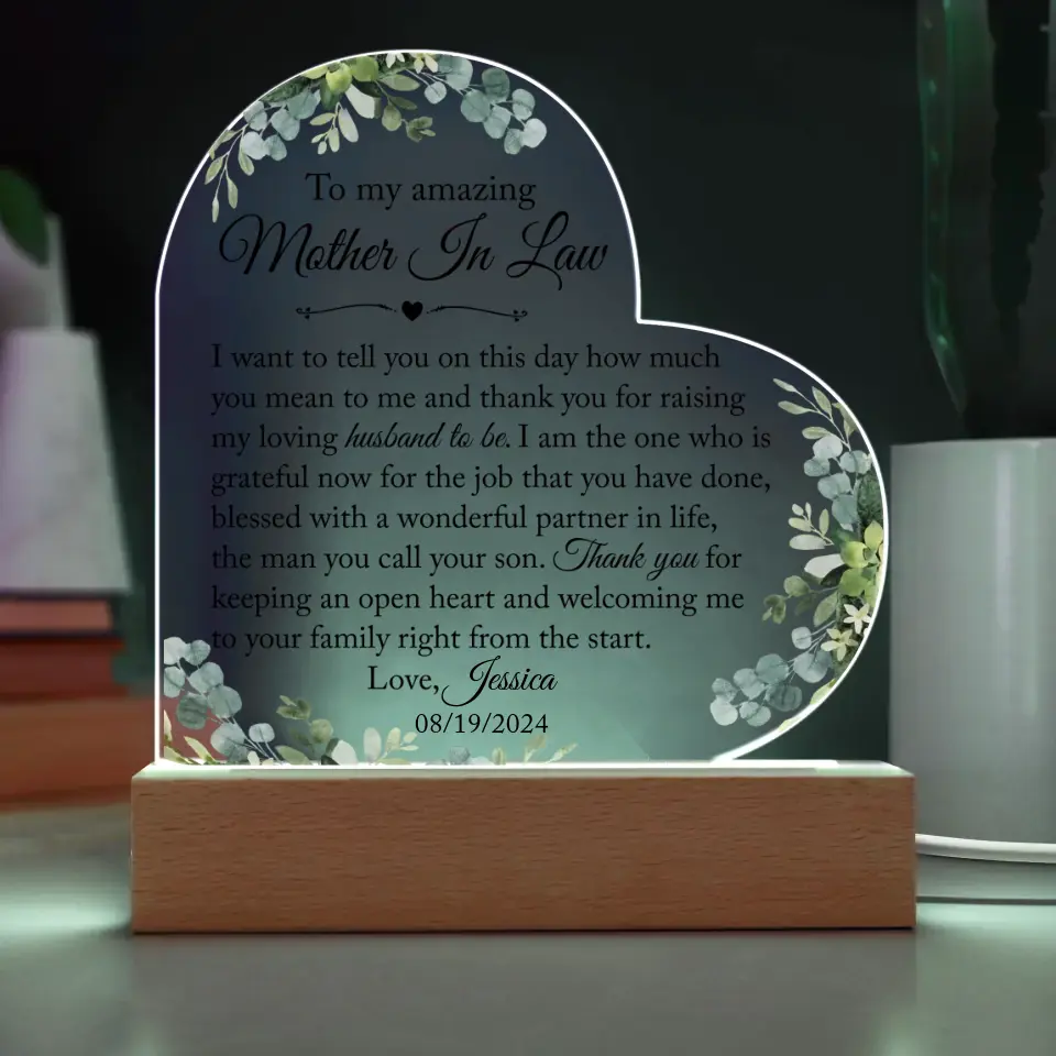 Mother of the Groom Gift, Personalized Mother of the Groom Gift Plaque, Gift from Bride - 2