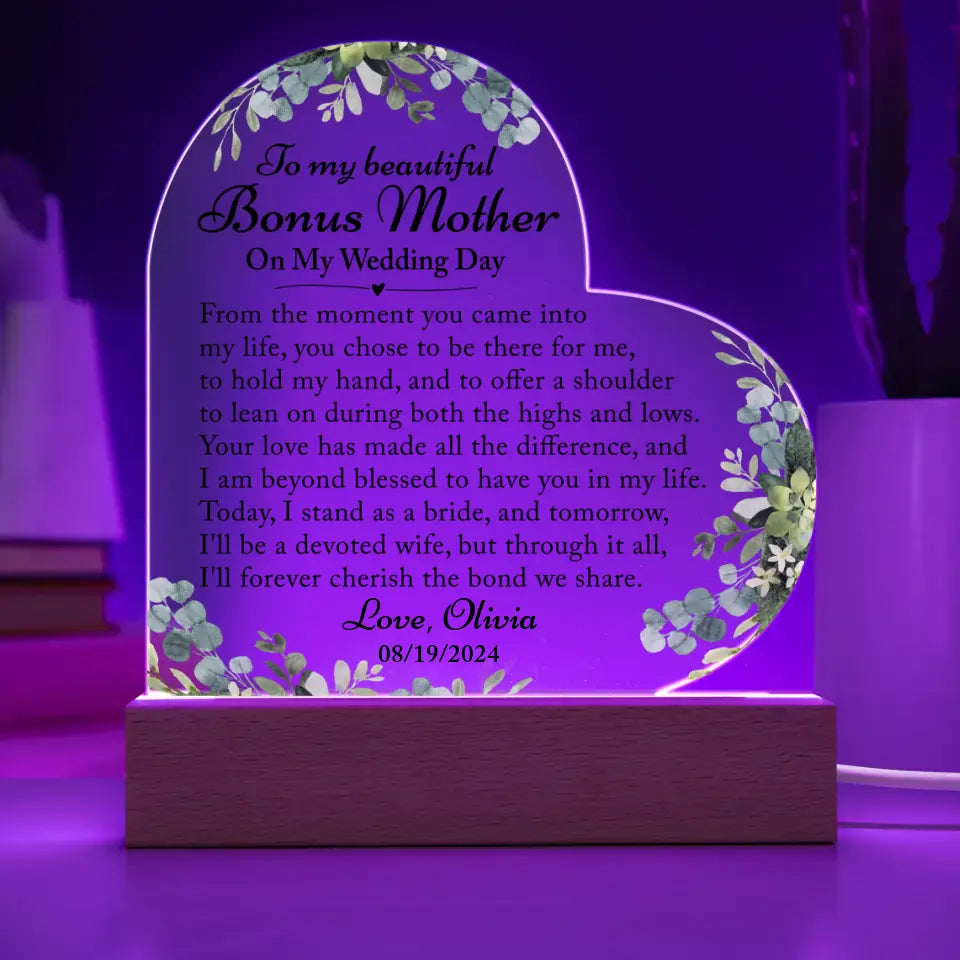 Bonus Mom Wedding Gift, Step Mom Wedding Gift From Bride