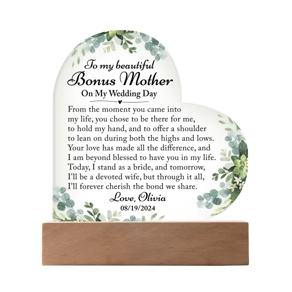 Bonus Mom Wedding Gift, Step Mom Wedding Gift From Bride