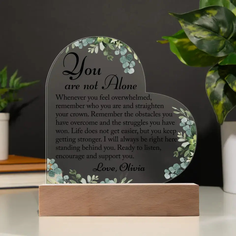 You Are Not Alone, Survivor Gift, Recovery Present, Encouragement gift, Cheer Up Gift For Woman