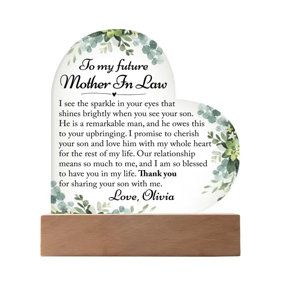 Future Mother In Law Gift, Mother Of Groom Gift From Bride - A43