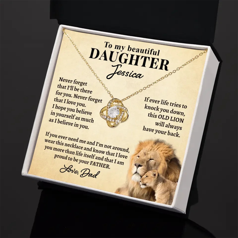 Gift For Daughter From Dad - Personalized Necklace Gift Set - DL2