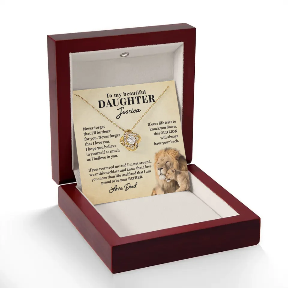 Gift For Daughter From Dad - Personalized Necklace Gift Set - DL2