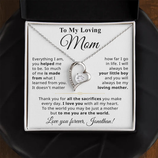 Gift For Mom From Son - Personalizable Necklace Gift Set - MN01