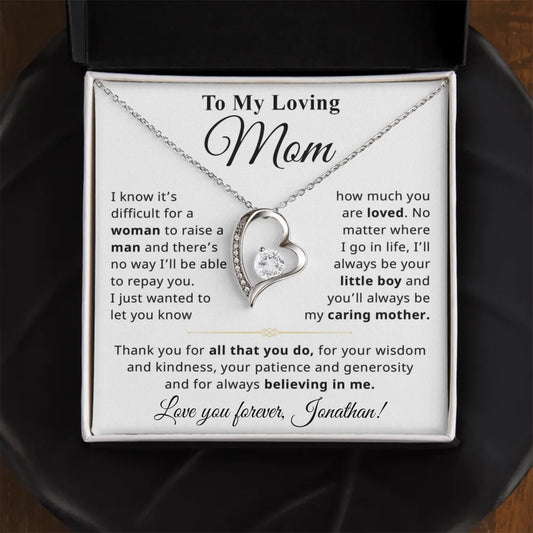 Gift For Mom From Son - Personalizable Necklace Gift Set - MN02