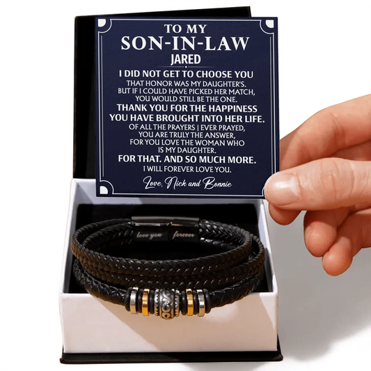 To My Son-in-Law Gift - "Love You Forever" Bracelet