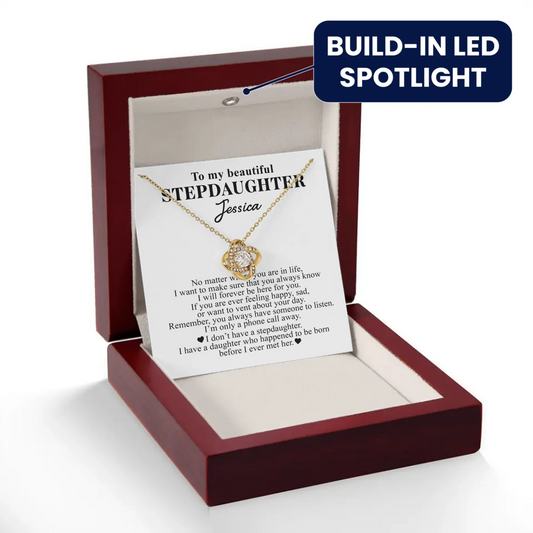 To My Beautiful Stepdaughter - Custom Necklace Gift Set