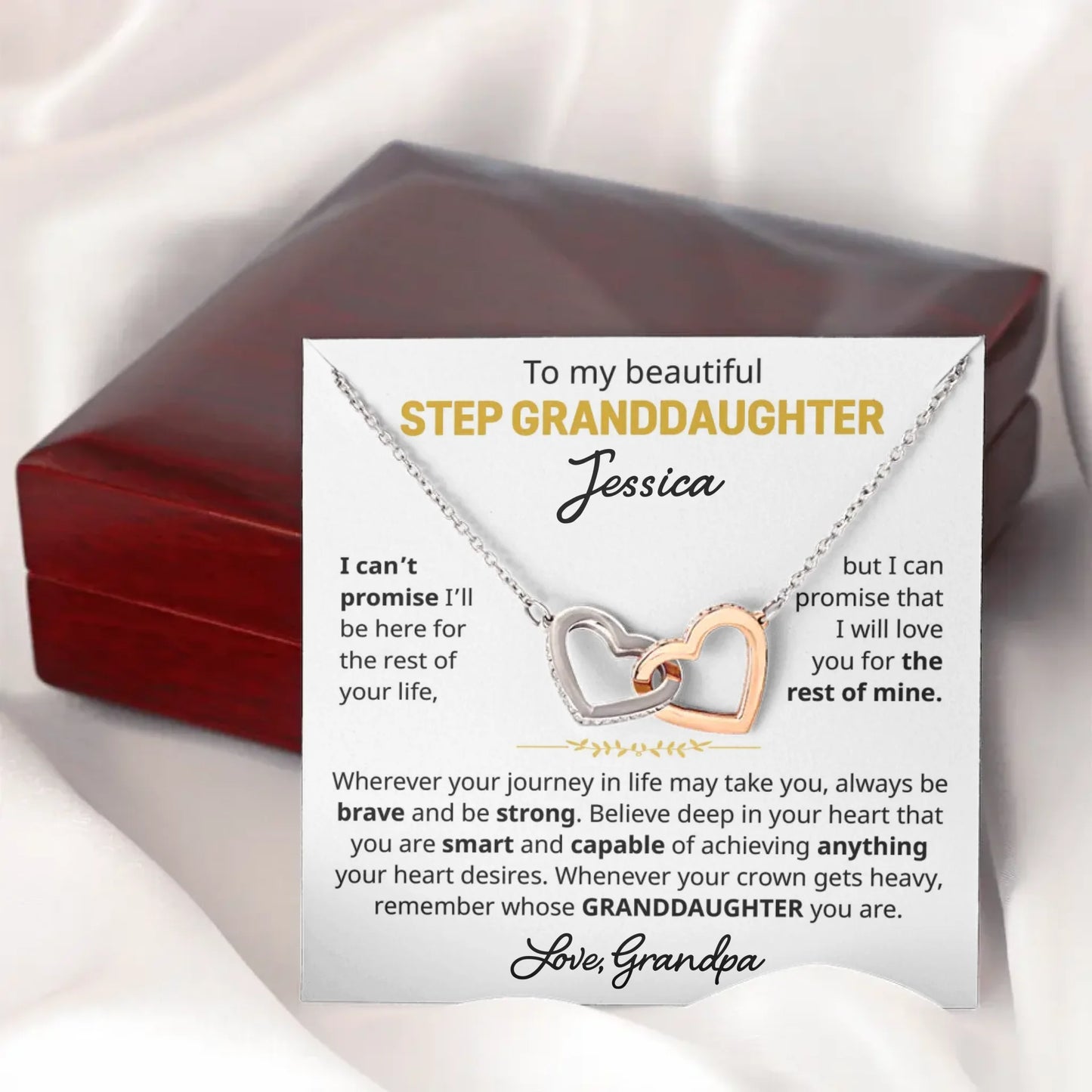 Step Granddaughter Gift - Personalized Beautiful Gift Set