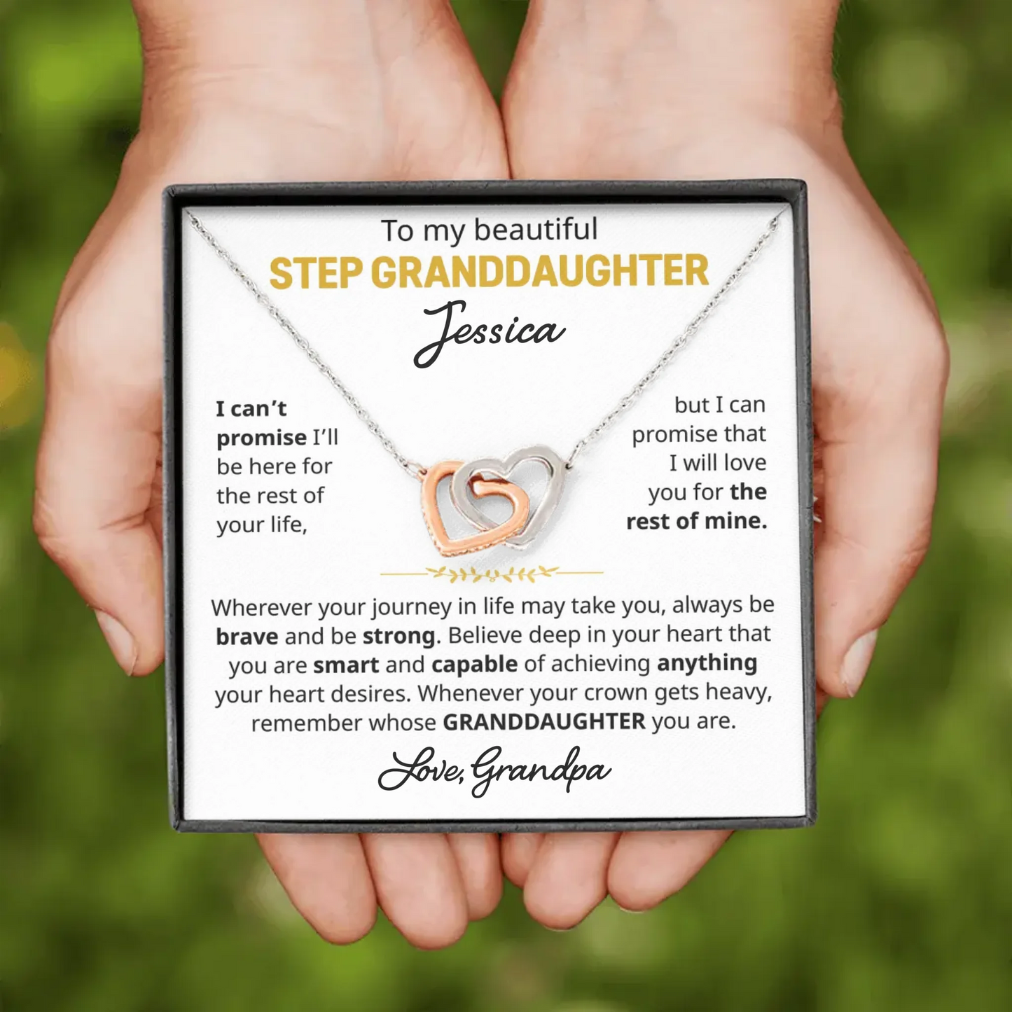 Step Granddaughter Gift - Personalized Beautiful Gift Set