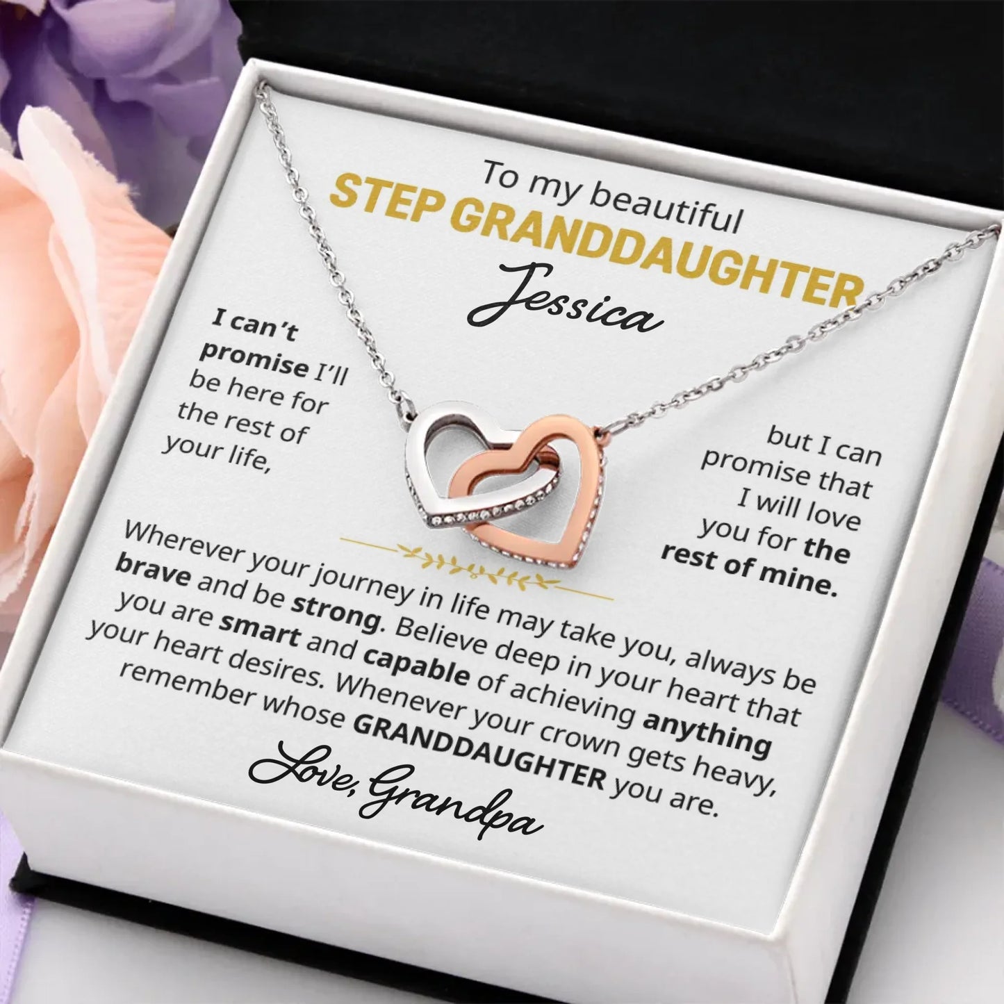 Step Granddaughter Gift - Personalized Beautiful Gift Set