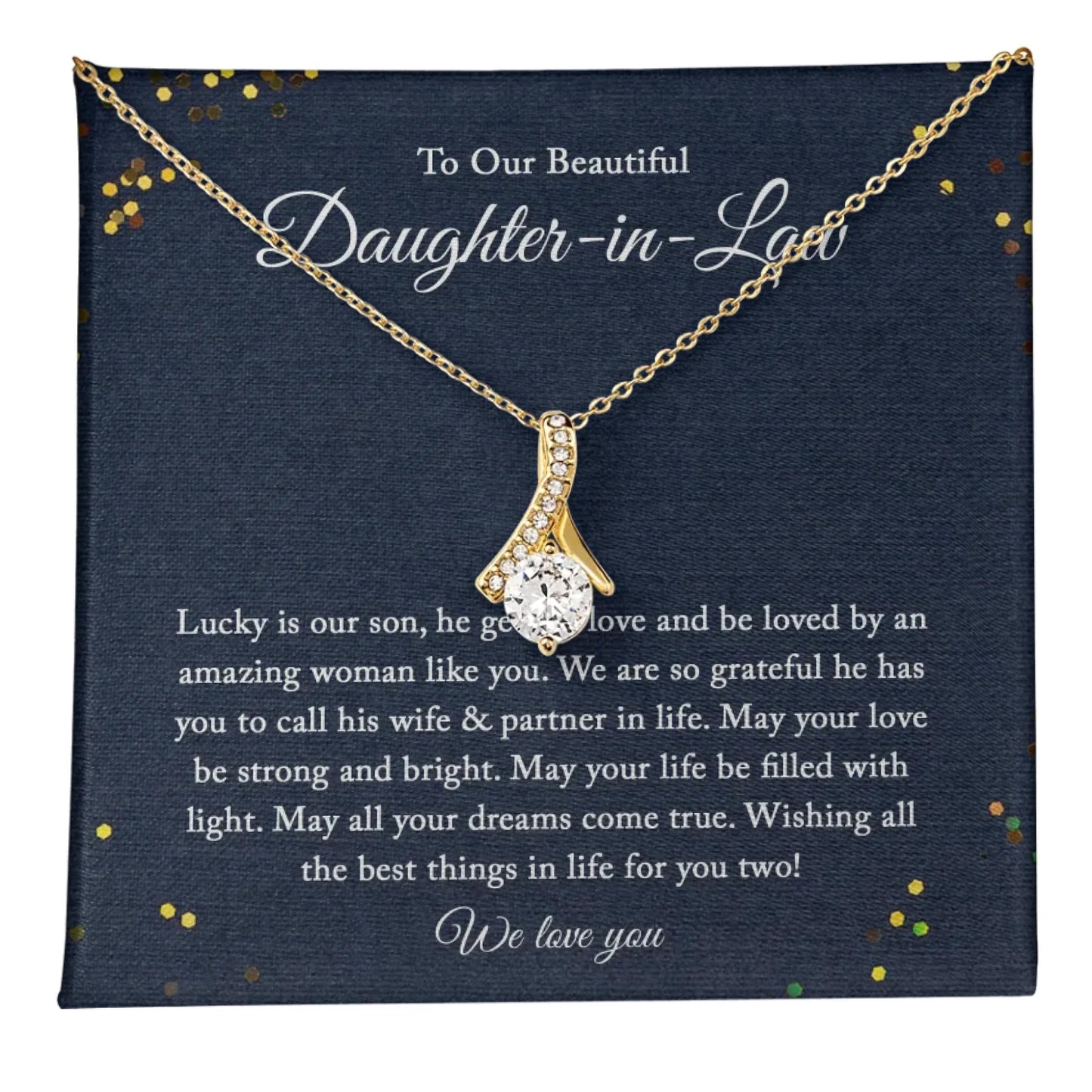 Daughter in Law Gift - Personalized Necklace Gift Set - DIL1