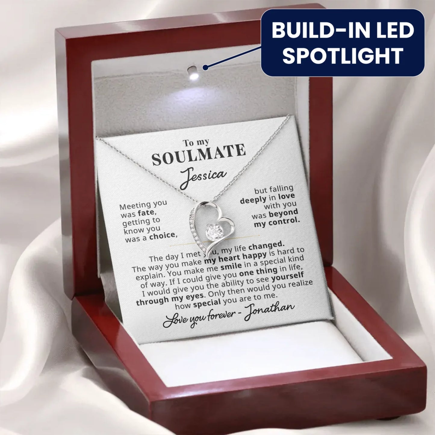 To My Soulmate Gift For Her - Personalizable Necklace Gift Set - S5
