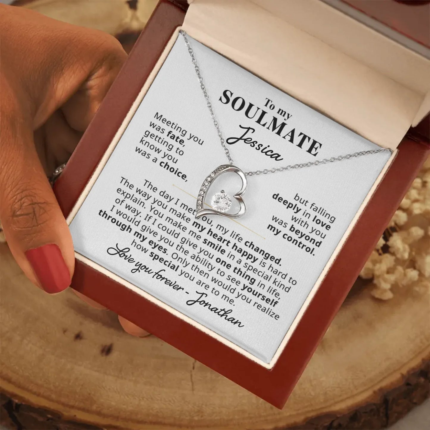 To My Soulmate Gift For Her - Personalizable Necklace Gift Set - S5