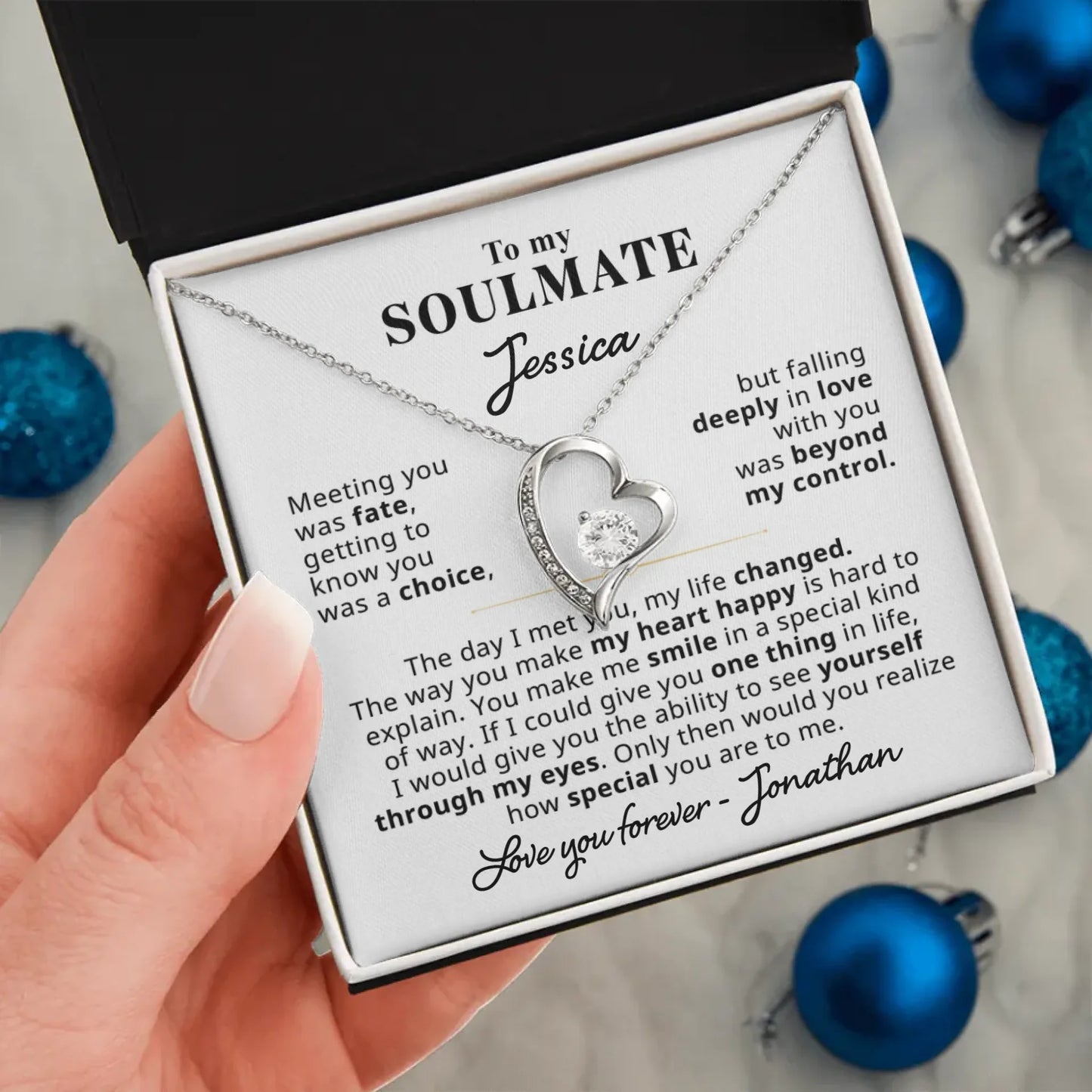 To My Soulmate Gift For Her - Personalizable Necklace Gift Set - S5