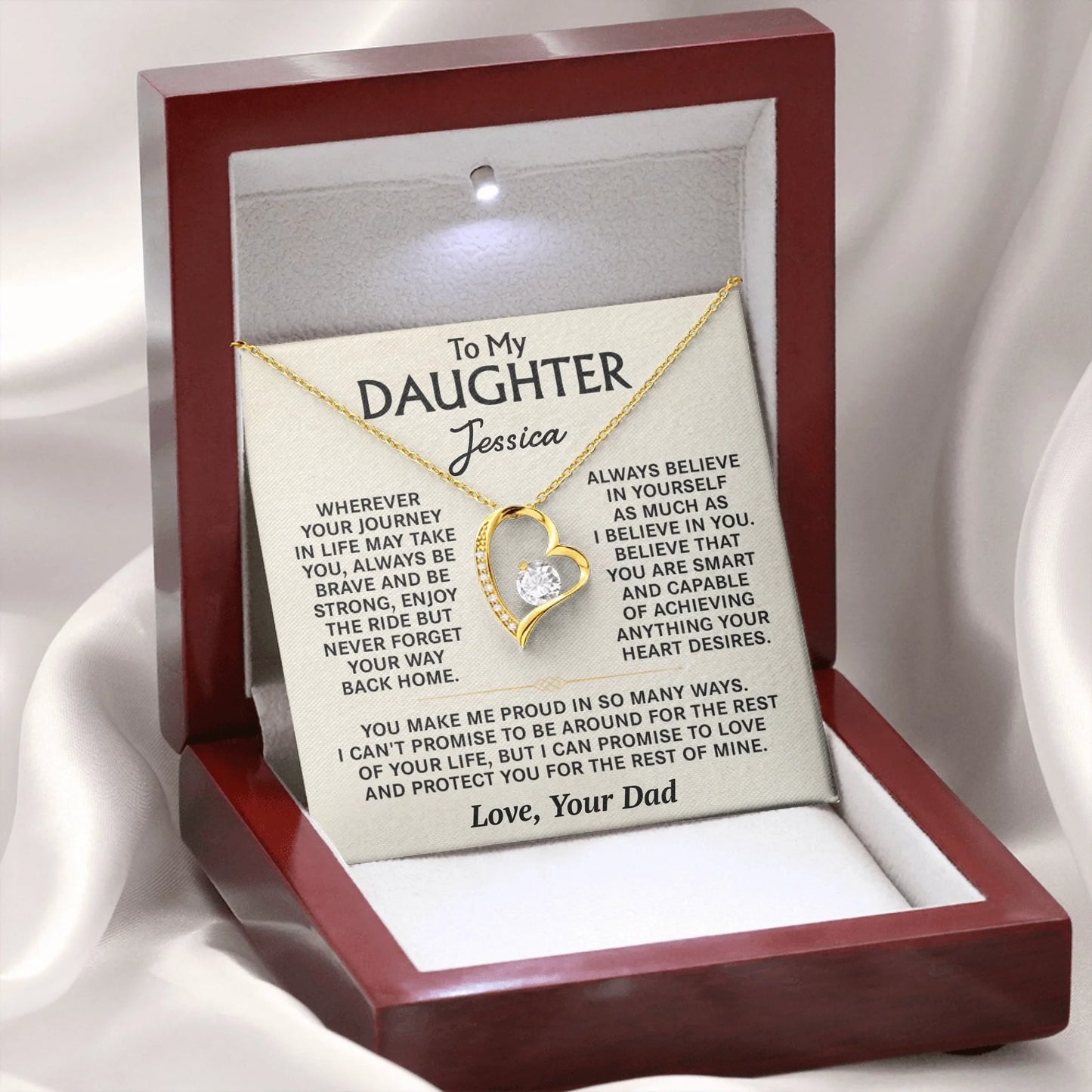 Forever Love Wooden Box Gold 2