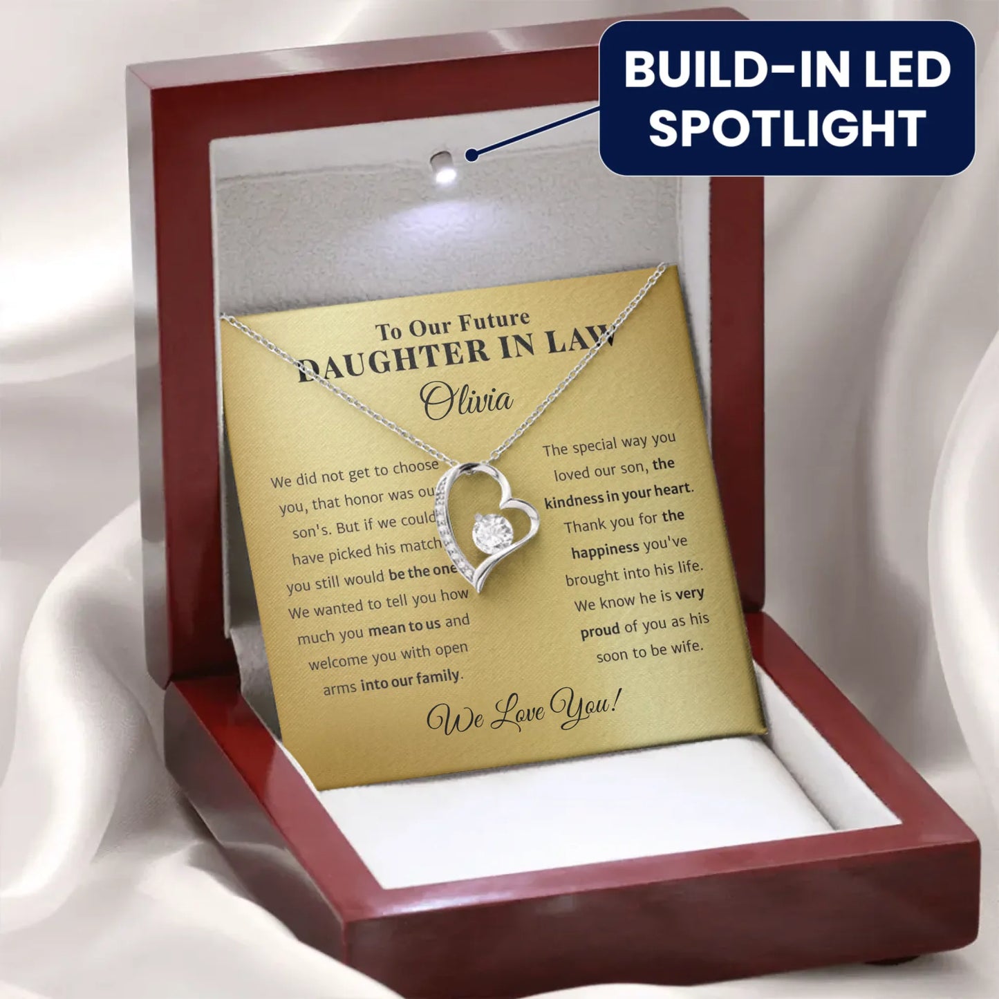 To Our Future Daughter In Law - Personalized Necklace Gift Set - FDIL1