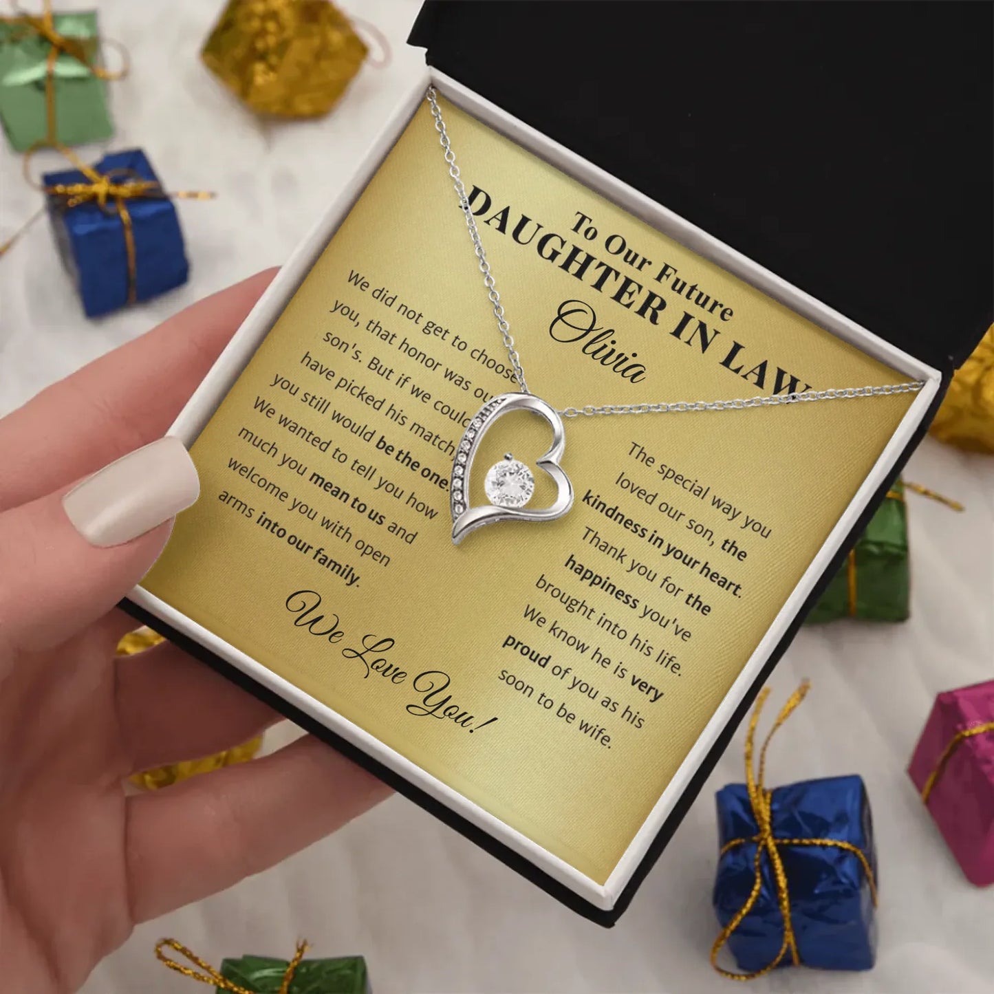 To Our Future Daughter In Law - Personalized Necklace Gift Set - FDIL1