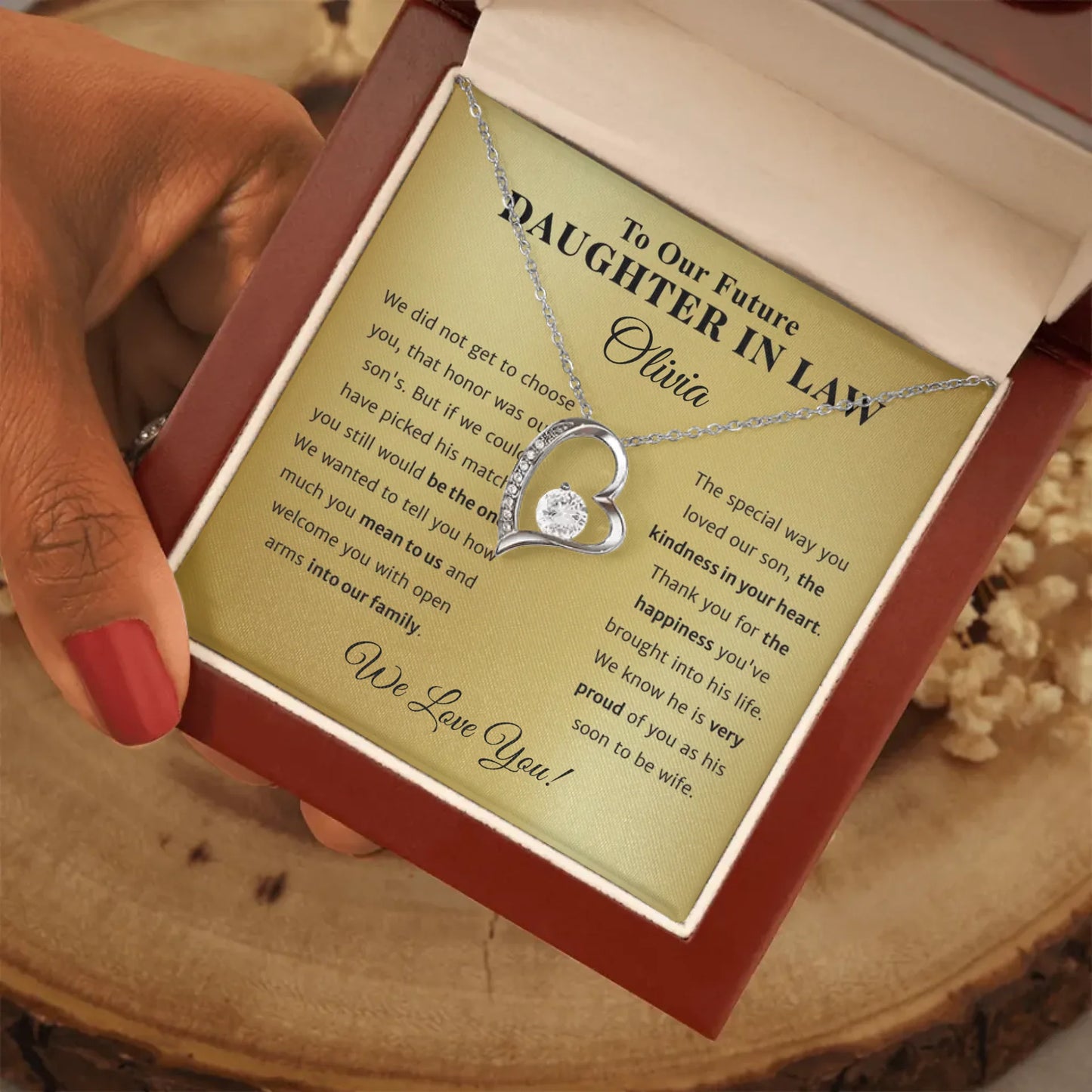 To Our Future Daughter In Law - Personalized Necklace Gift Set - FDIL1