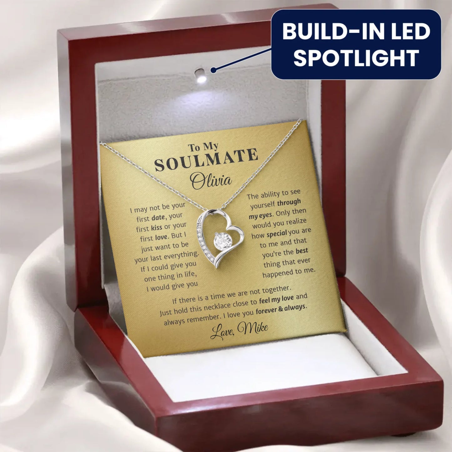 To My Soulmate Gift For Her - Personalizable Necklace Gift Set - S6