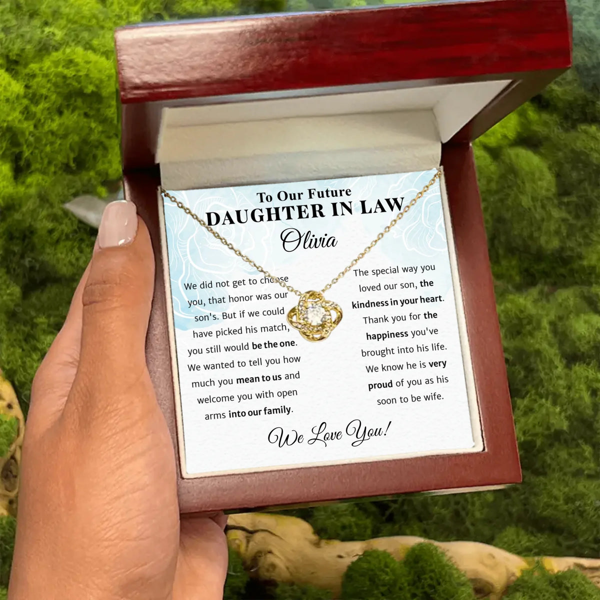 To Our Future Daughter In Law - Personalized Necklace Gift Set - FDIL2