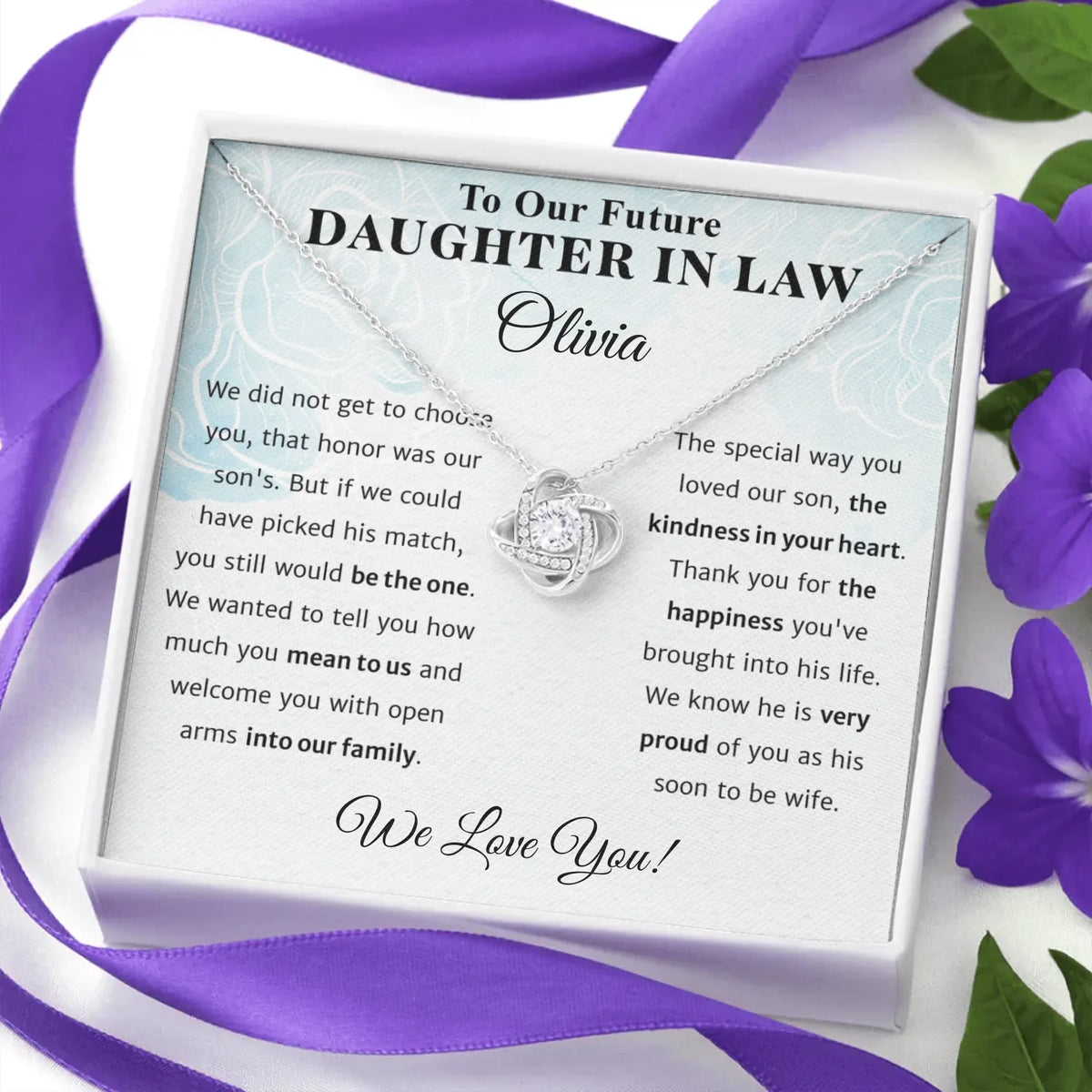 To Our Future Daughter In Law - Personalized Necklace Gift Set - FDIL2