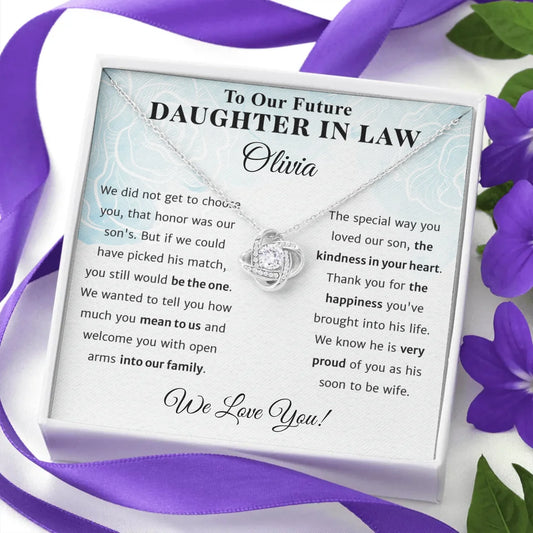 To Our Future Daughter In Law - Personalized Necklace Gift Set - FDIL2