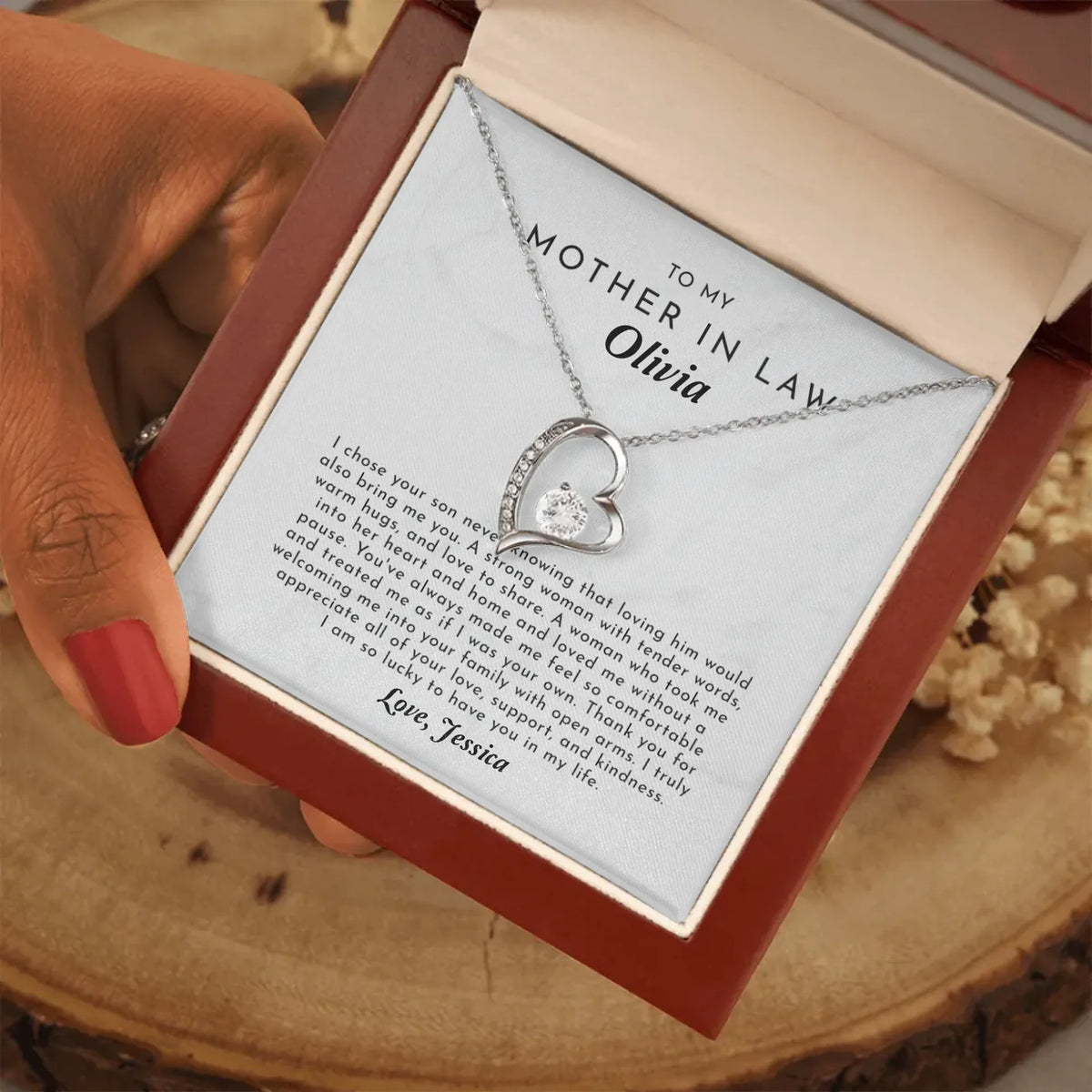 Gift For Mother-in-Law From Daughter-In-Law - Custom Necklace Gift Set - MIL1