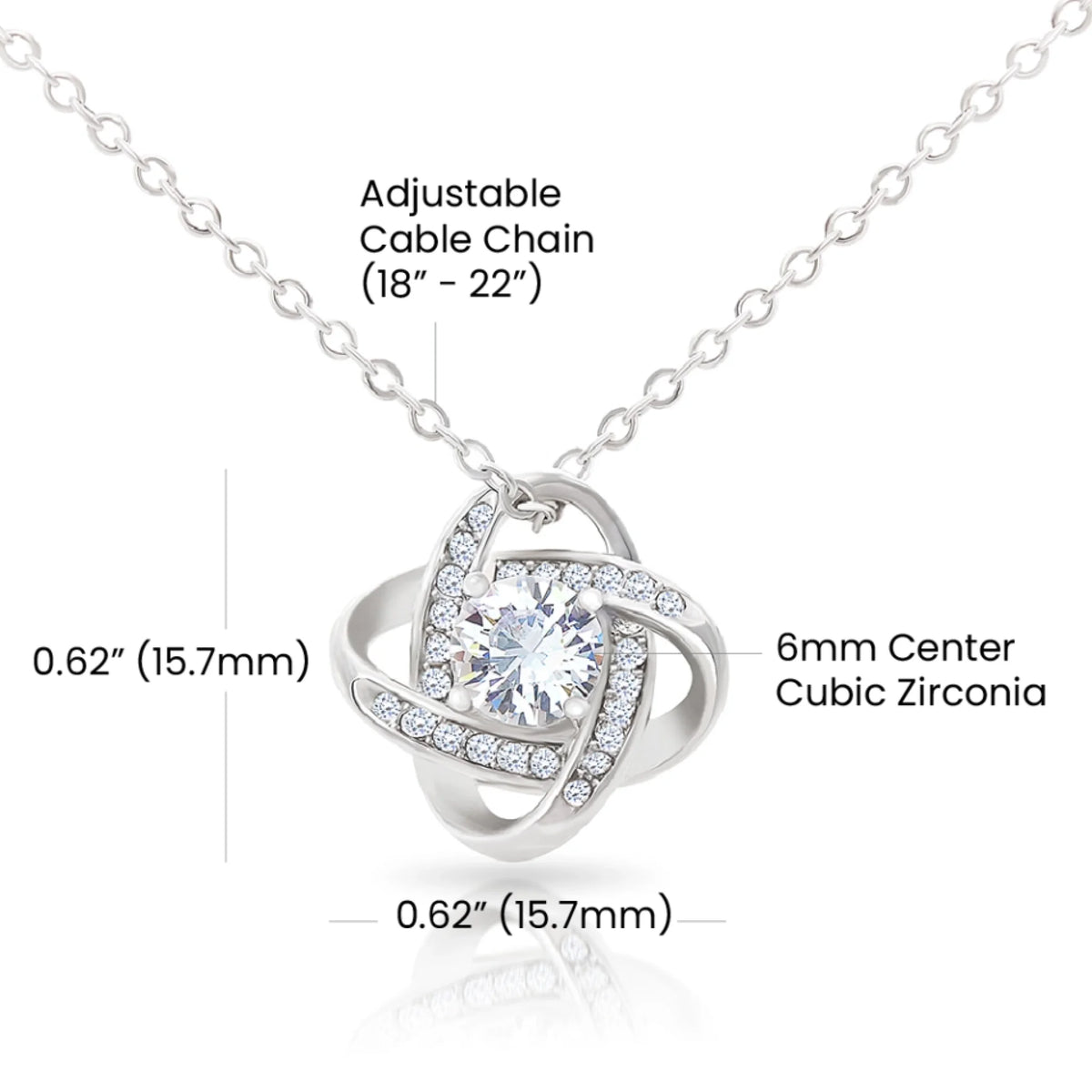 Daughter In Law Gift On Wedding Day - Personalized Necklace Gift Set - DIL4