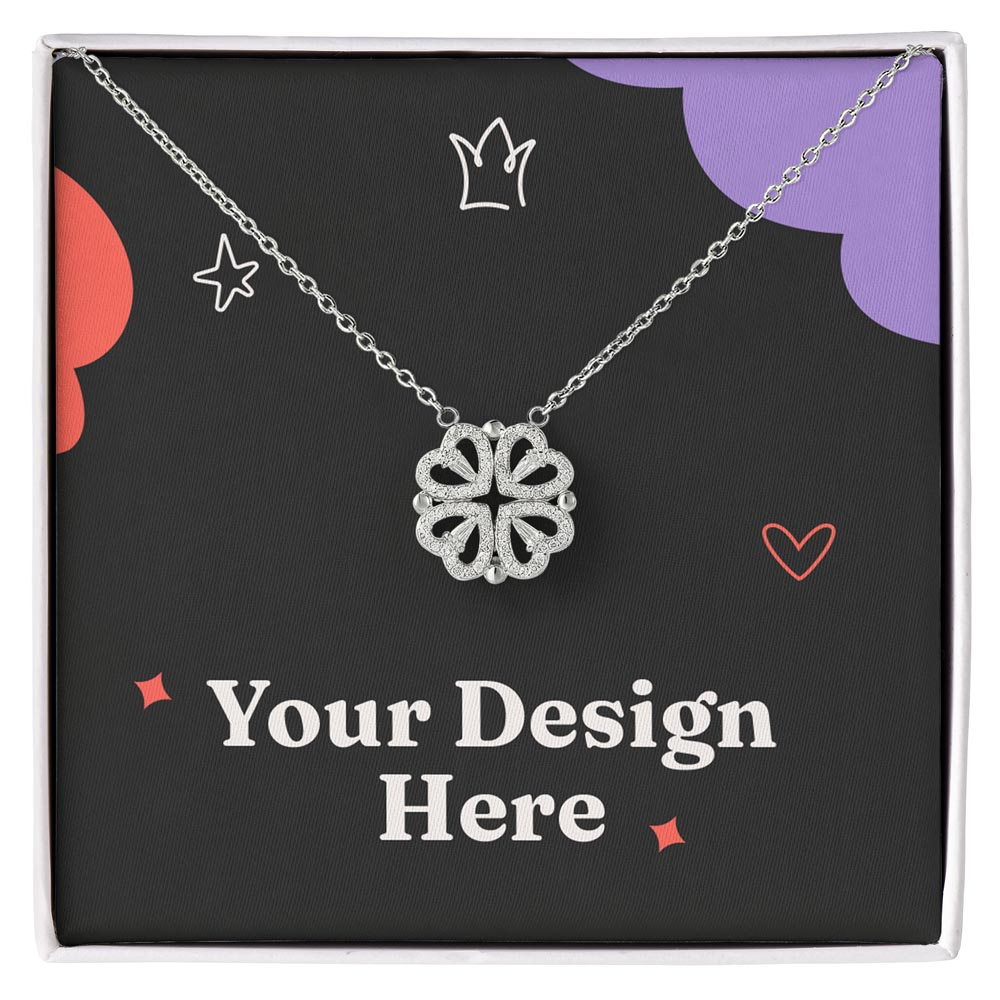 To My Sister On Wedding Day, Sister Of The Bride Gift - Magnetic Hearts Necklace