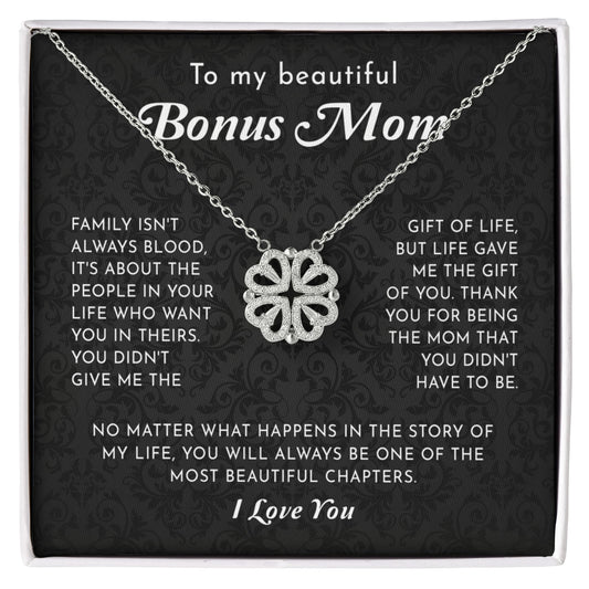 To My Beautiful Bonus Mom - Magnetic Hearts Necklace