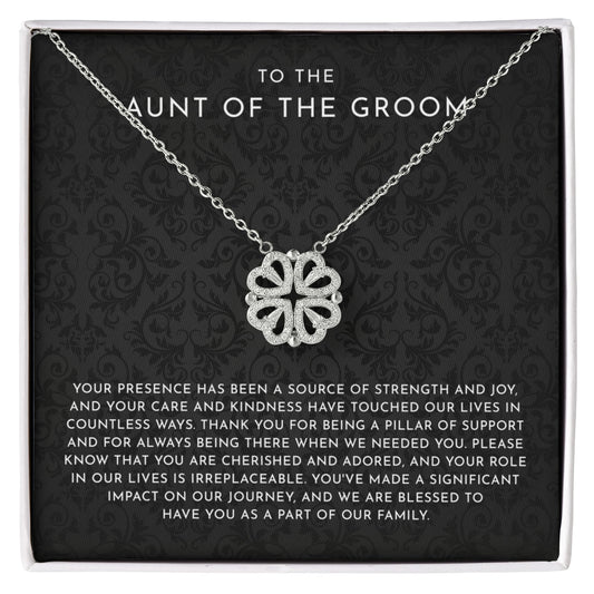 Aunt Of The Groom Gift On Wedding Day - Auntie Gift From Groom Necklace
