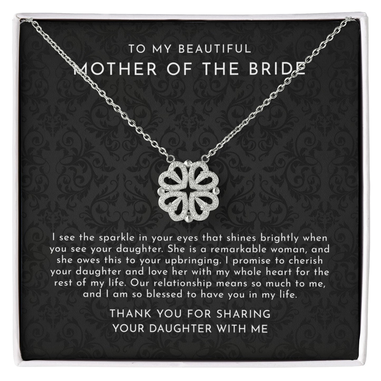 Mother Of The Bride Gift From Goom - Magnetic Hearts Necklace