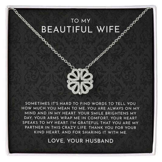 To My Beautiful Wife - Magnetic Hearts Necklace