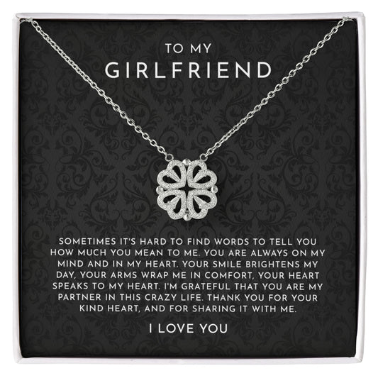 To My Girlfriend - Magnetic Hearts Necklace