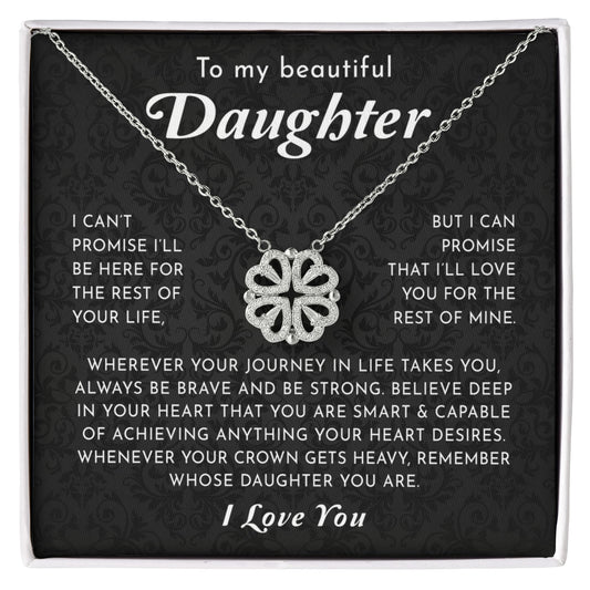 To My Beautiful Daughter Gift - Magnetic Hearts Necklace