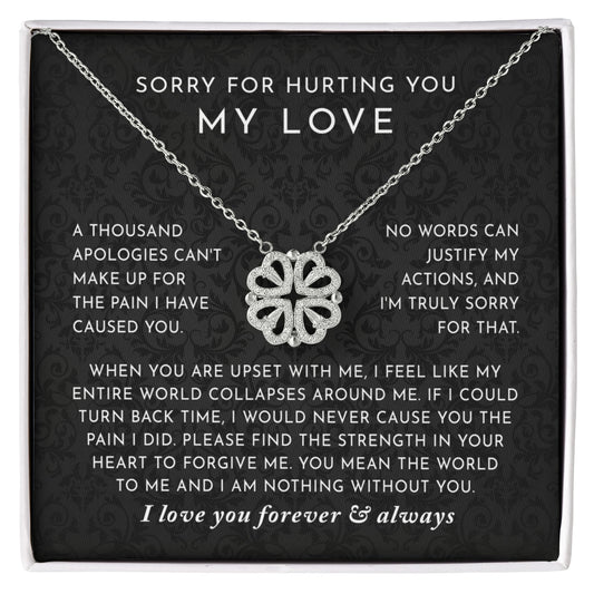I'm Sorry Gift, Apology Gift For Her - Magnetic Hearts Necklace