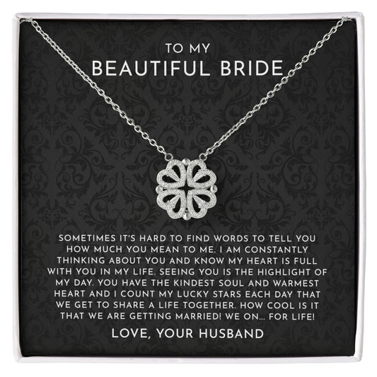 Gift For Bride From Groom On Wedding Day - Magnetic Hearts Necklace